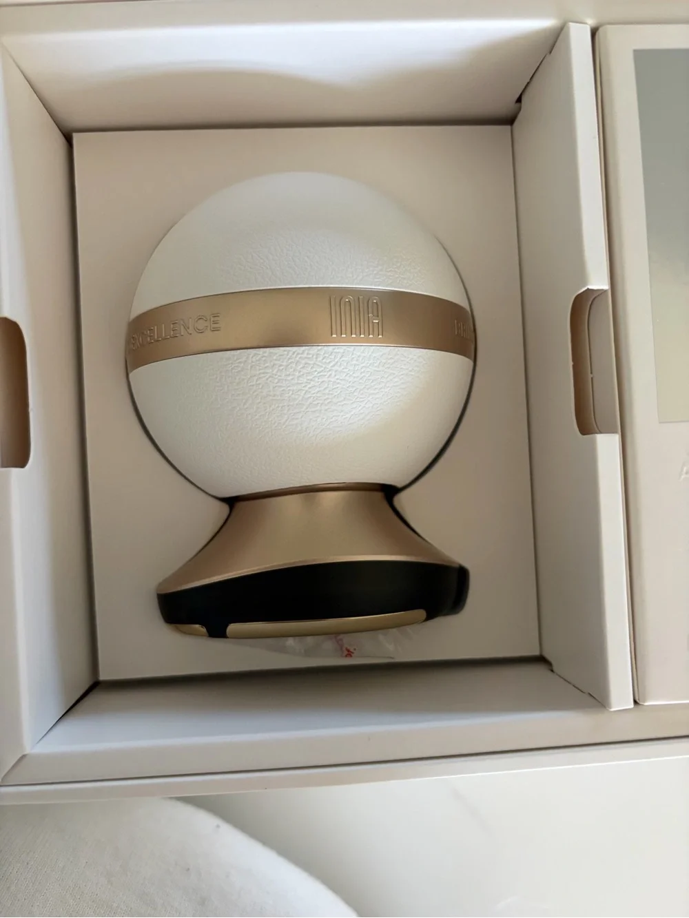 INIA Sphere LED Facial Therapy Device - Gold + White (brand new in box)